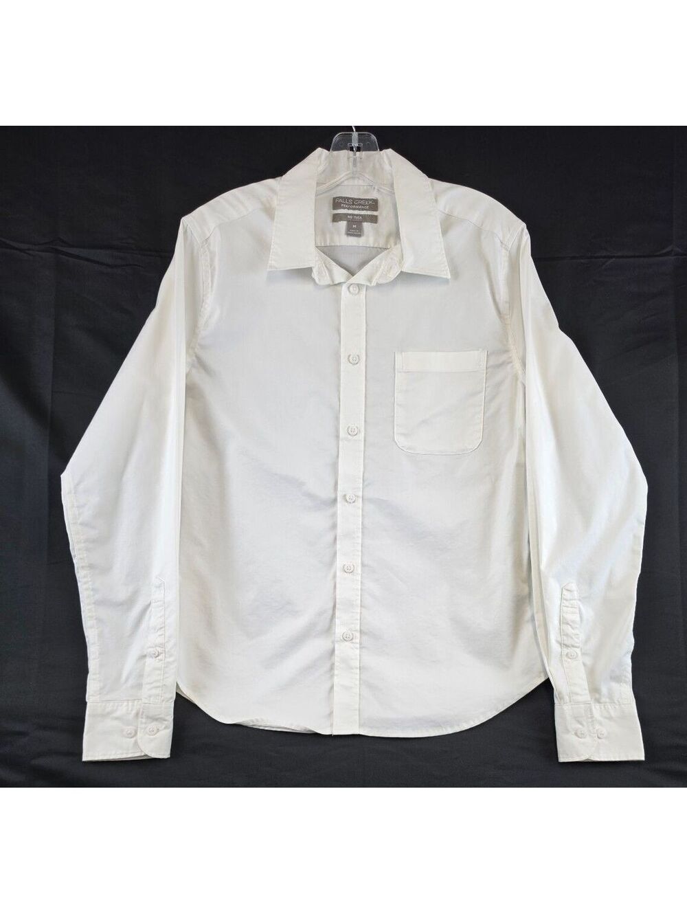 Falls Creek Performance Men's White No Tuck Dress Shirt Medium